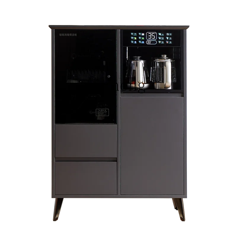 Zz household tea bar machine cabinet automatic solid wood disinfection side cabinet