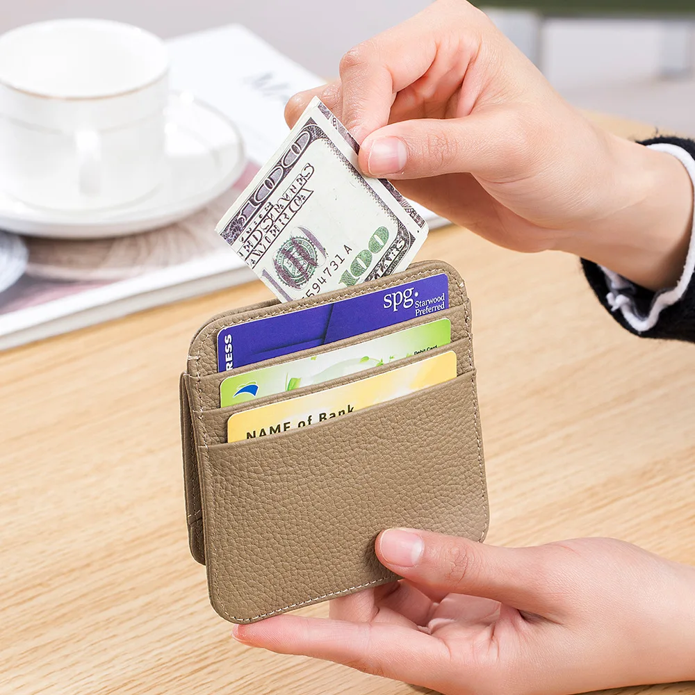 

Wallets For Women Free Shipping Genuine Leather Slim Card Holders Luxury Brand Small ladies Purse Minimalist Design Coin Walle