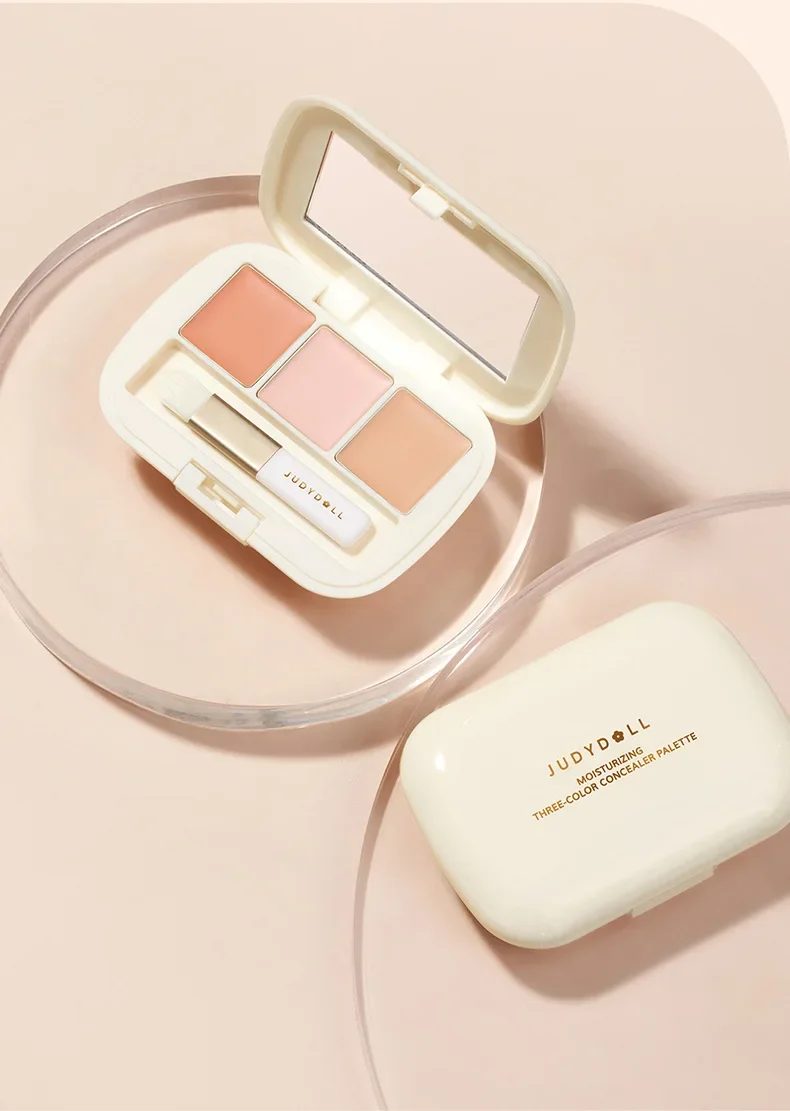 Judydoll Three-color Concealer Palette High Coverage Long-lasting_voghion.com