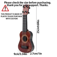 Mini Guitar 4 String Classical Ukulele Guitar Toy Instrument Children Beginners Simulation Playing Early Teaching Small Guitar 2