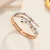 Luxurious Fully Inlaid Zircon Snake Shape Bracelets For Women Stainless Steel Bangles Birthday Party Gift Fashion Hand Jewelry 2