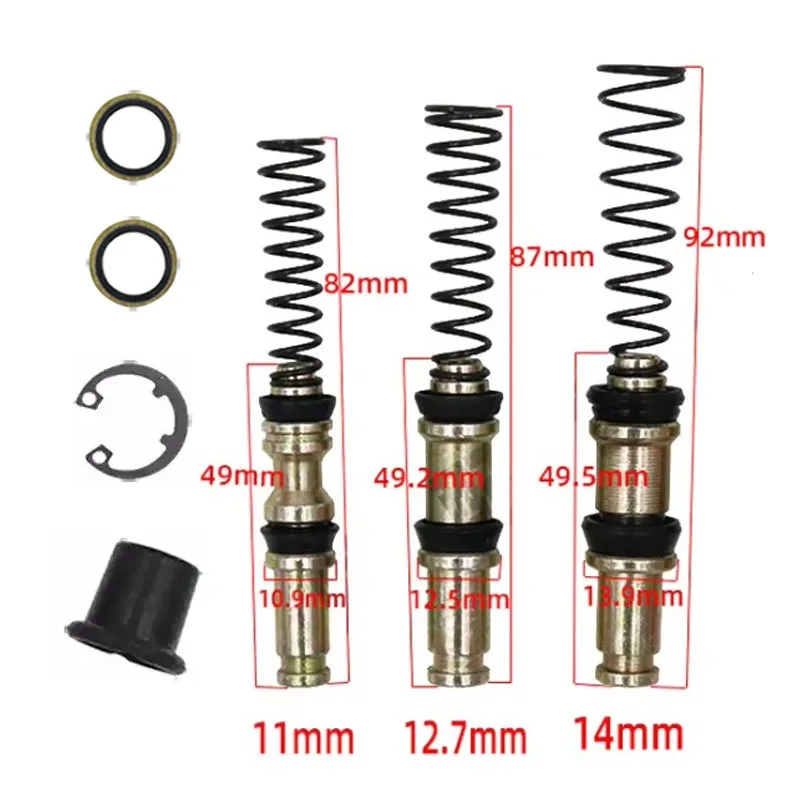 Motorcycle Scooter Brake Pump Front and Rear Master Cylinder Piston Oil Seal Leather Bowl Repair Kit 14mm 12.7mm 11mm - Image 2