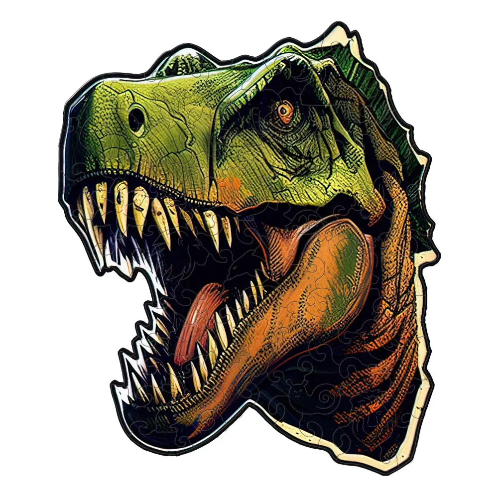 Tyrannosaurus Rex Animal Wooden Puzzle Personalized Adult Irregular Shape Puzzle Children's DIY Chessboard Games Children's Educ