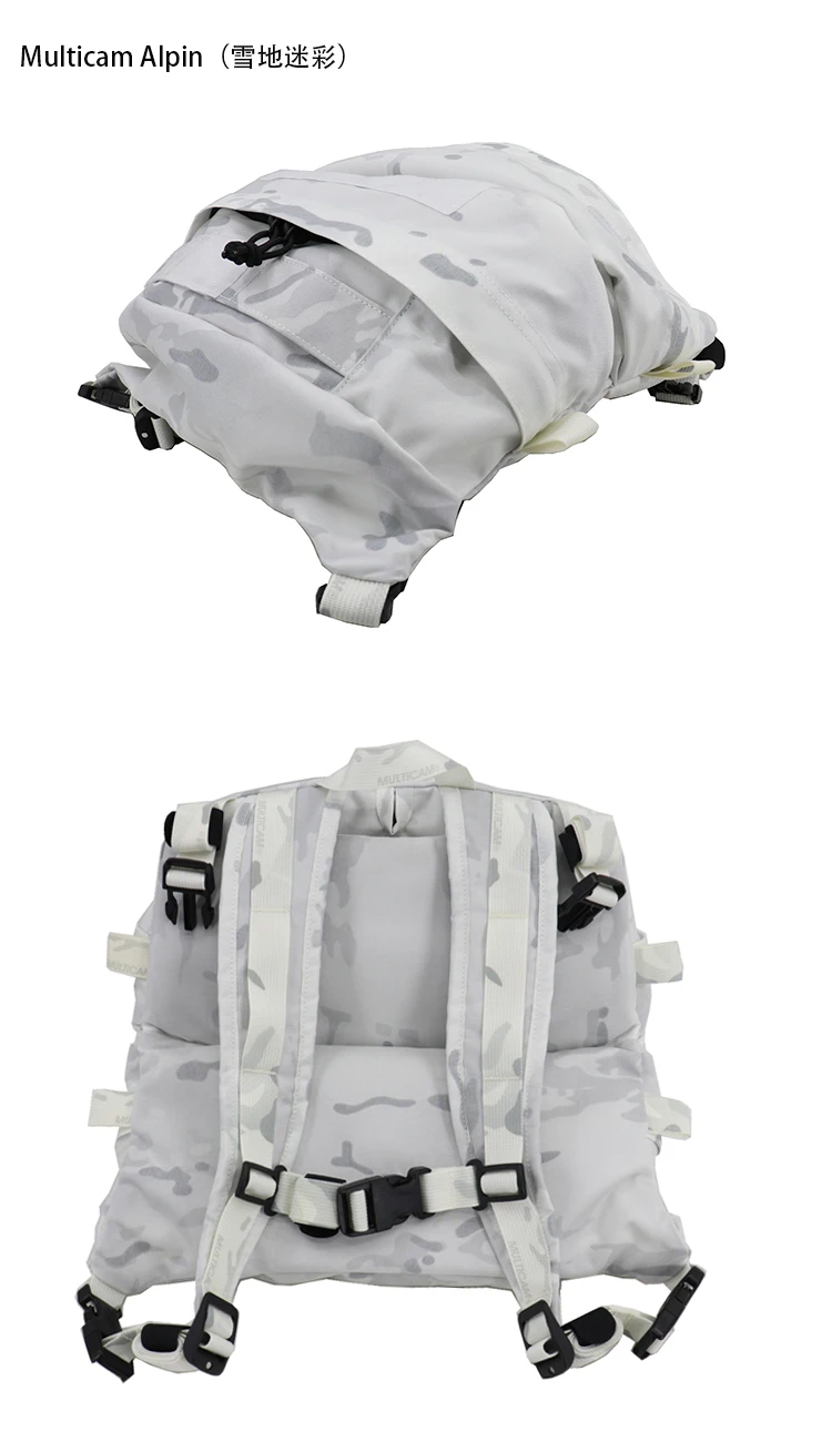 Taktischer Rucksack mit Schnellverschluss, oberes Erweiterungspaket, obere Tasche, multifunktionales Erweiterungspaket, Tarnrucksack – Detail 11