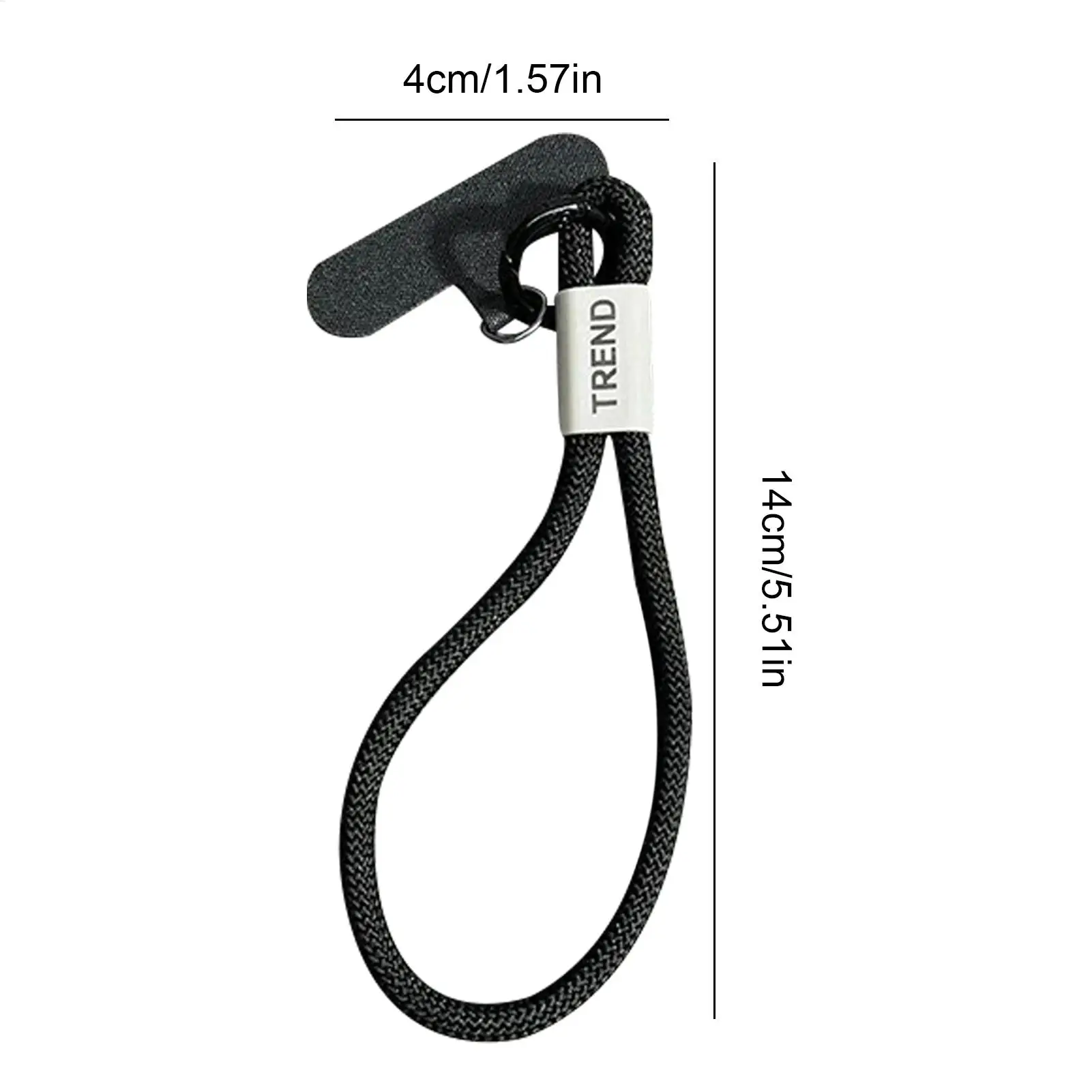 Universal Adjustable Mobile Phone Lanyard Short Wrist Strap with Self-locking Anti-drop Design Durable Polyester Phone Strap