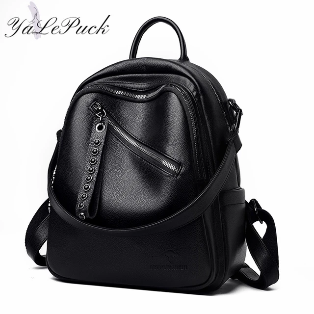 Real Leather Mochilas Para Mujer 2023 Brand Women's Backpack