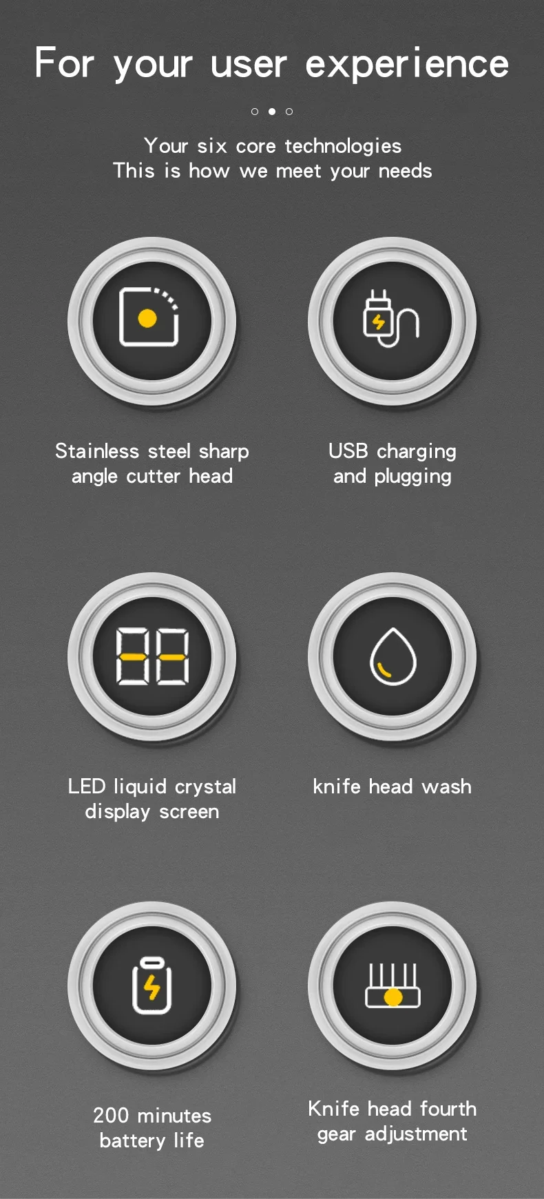 Professional Hair Clipper And Trimmer Kit For Men Rechargeable_voghion.com