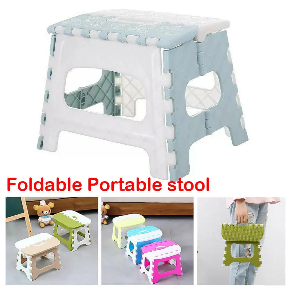 Folding Home Kids Children Plastic Step Stool Portable Folding