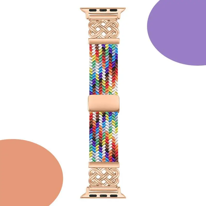 Braided Magnetic Watch Band Bracelet with Strap Adjustment