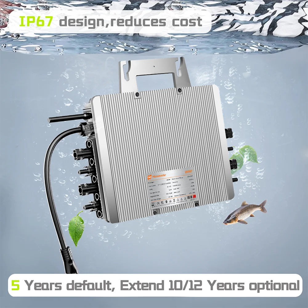 DC22-50V 태양광 시스템용 하이 퀄리티 마이크로 인버터, 그리드 맥스 연결, 350-700W 태양광 패널 4 개, 2KW