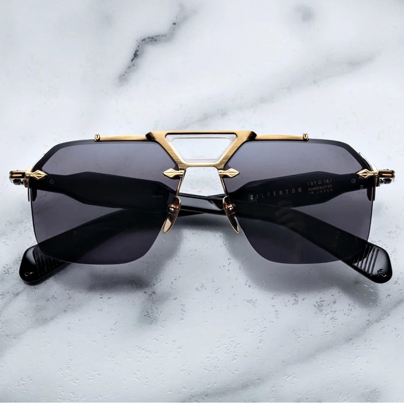 

SILVERSTON jmm Sunglasses Men Luxury Brand Original Double Beam Handmade Acetate Pilot Glasses Women Outdoor Protective Eyewear
