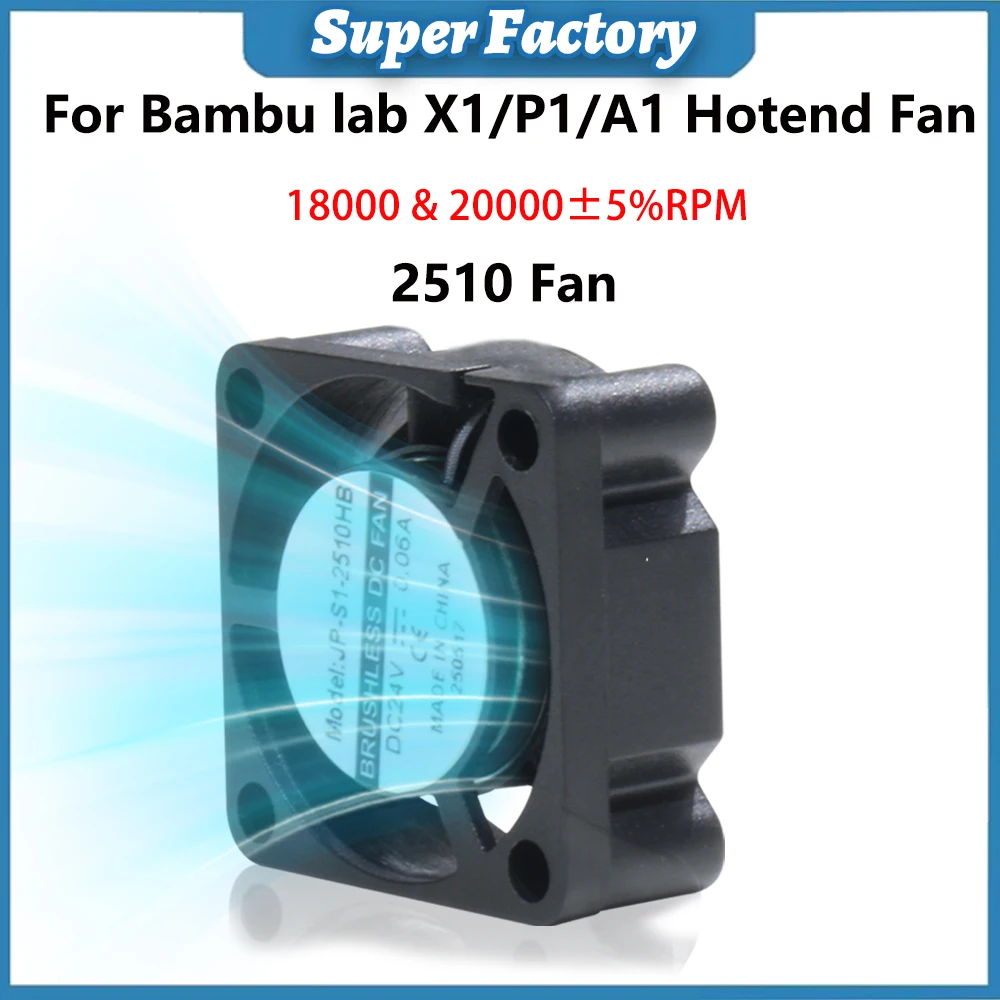 Ventola Hot End 2510 5V DC Per Estrusore Bambu Lab P1P / P1S – Brushless