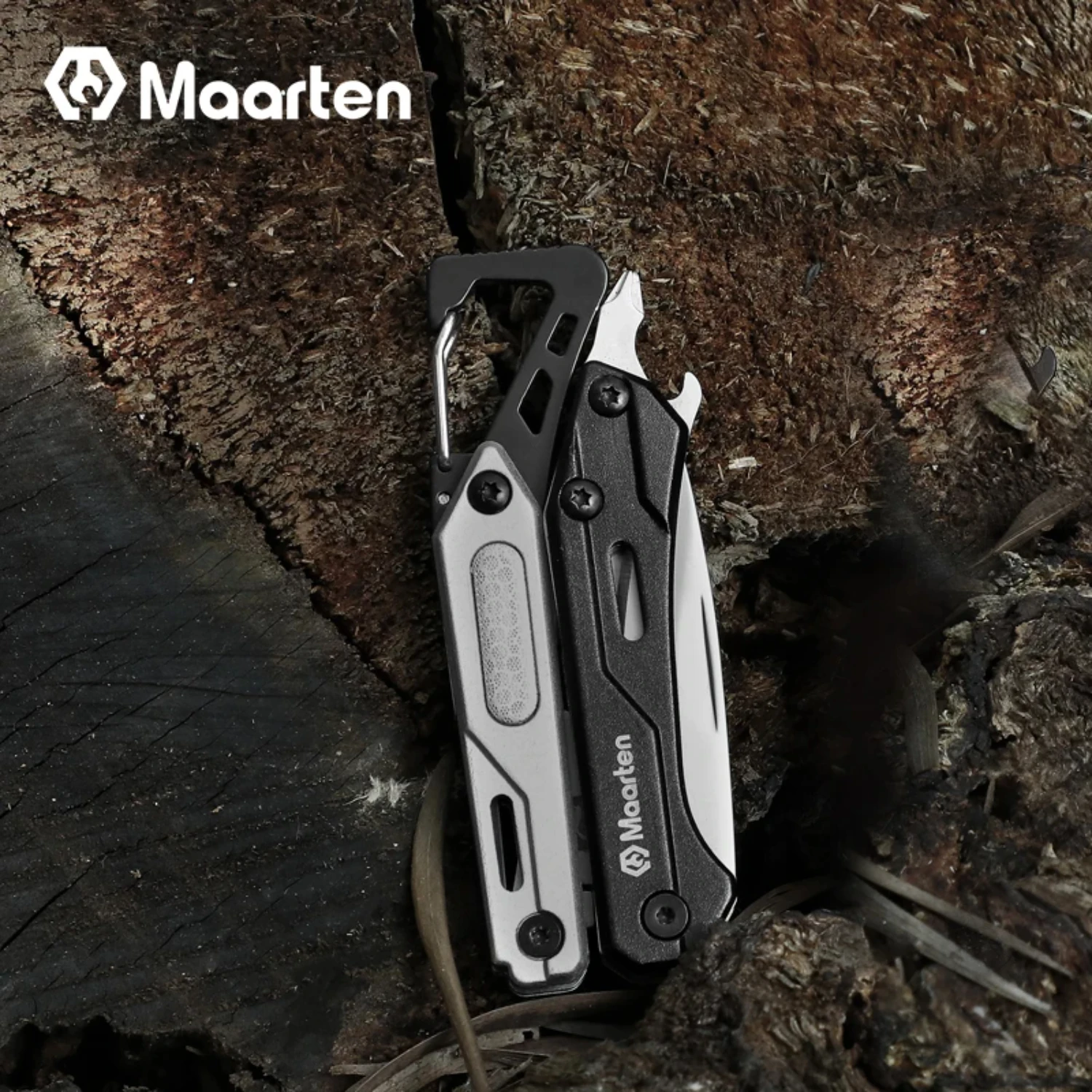 Multitool Pocket with Screwdriver & Self-locking Pliers - 9-in-1 Stainless Steel Survival Bot 5