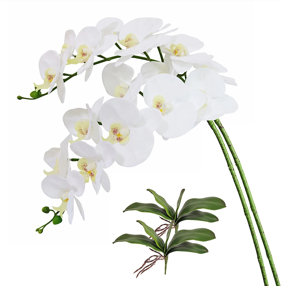 69 cm künstliche Phalaenopsis-Blumenzweige, fühlen sich echt an, künstliche Orchideen-Stiele für Blumenarrangements, Hochzeit, Party, Heimdekoration