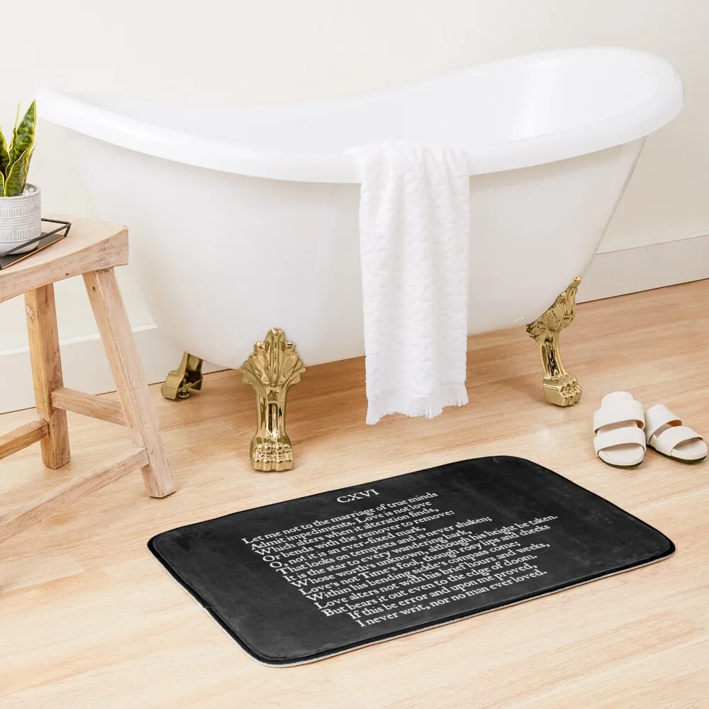 Shakespeare Sonnet 116 True Love Poem (Let me not to the marriage of true minds / Admit impediments) Bath Mat photographing shakespeare
