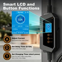 feyree Type1 Portable EV Charger 7KW 32A 1Phase J1772 Socket with 5m Cable Smart APP WIFI Control Version for Electric Vehicle - Image 3