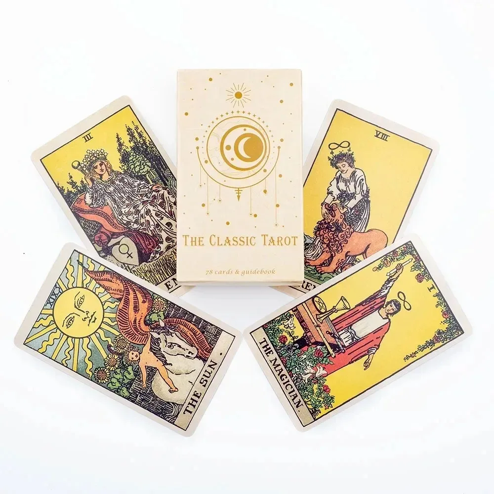 Tarot Cards Deck 78Pcs Classic For Easy Beginners Fate Fortune Telling Party Board Game Holiday Party Game Tools