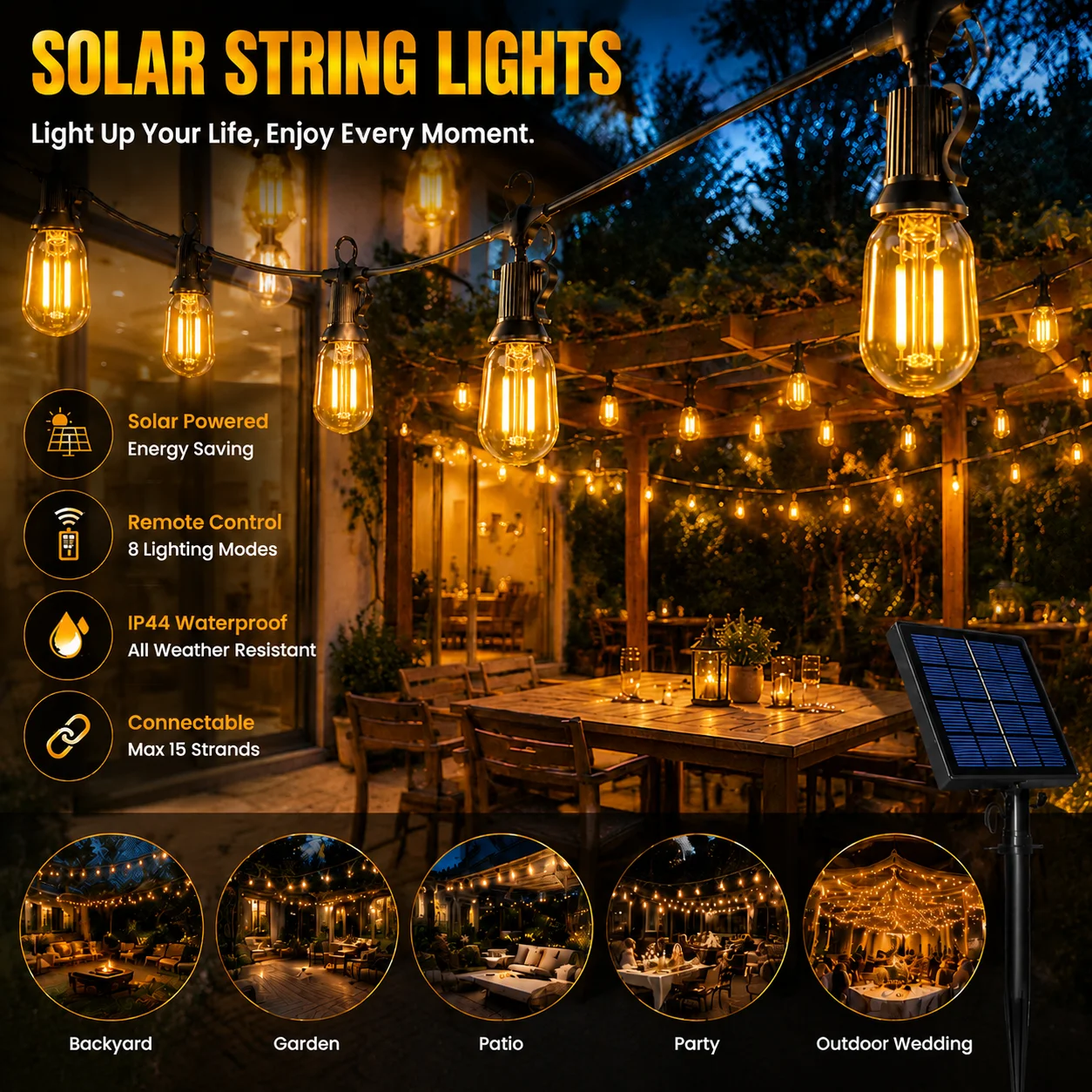 Amber Patio Lights 6