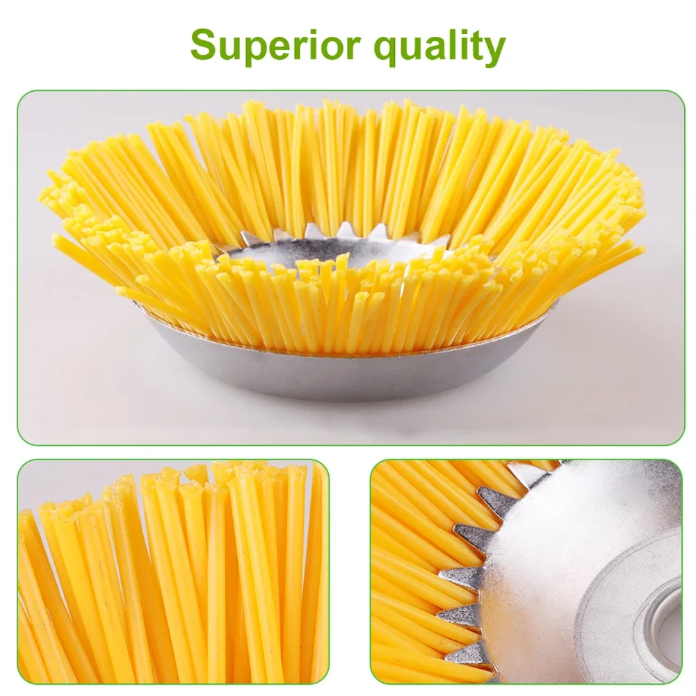 4/5/6/8/10 Inch Universal Grass Trimmer Head Weed Brush Cutter Head Nylon Wire Wheel Rotary Weed Brush for Lawn Mower