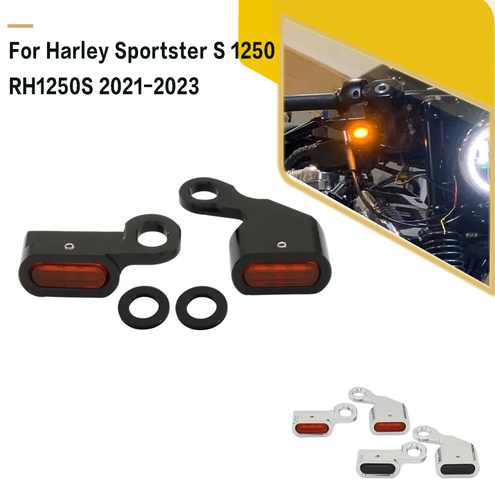 

RH 1250S Motorcycle LED E Mark Turn Signal Indicator Light Mini Running Lamp For Harley Sportster S 1250 RH1250S 2021 2022 2023