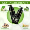 400ml 1pcs Plant Hair Dye Dyeing and Protecting One Covering White Hair Combing Black Men and Women Natural Black Dyeing Cream 3