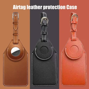 Прочный противоударный чехол для багажа, кобура Airtag Tracker, защитный чехол, кожаный чехол для чемодана с защитой от потери