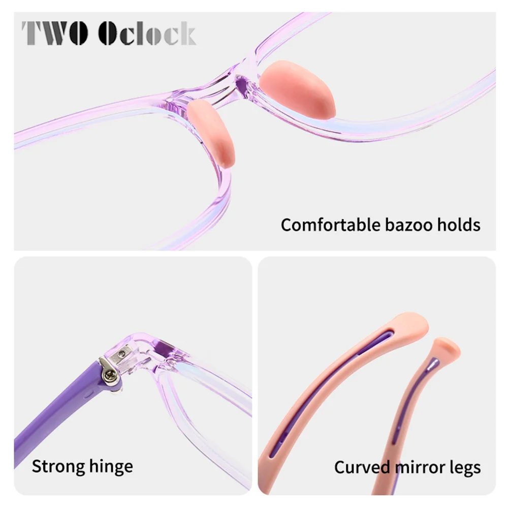 Ultra-light Flexible Kids Glasses Frames Boy Girl Square Anti Blue Light Clear Eyeglass Medical Prescription 0 Diopter Glasses anti blue light glasses kids glasses optical spectacle frames