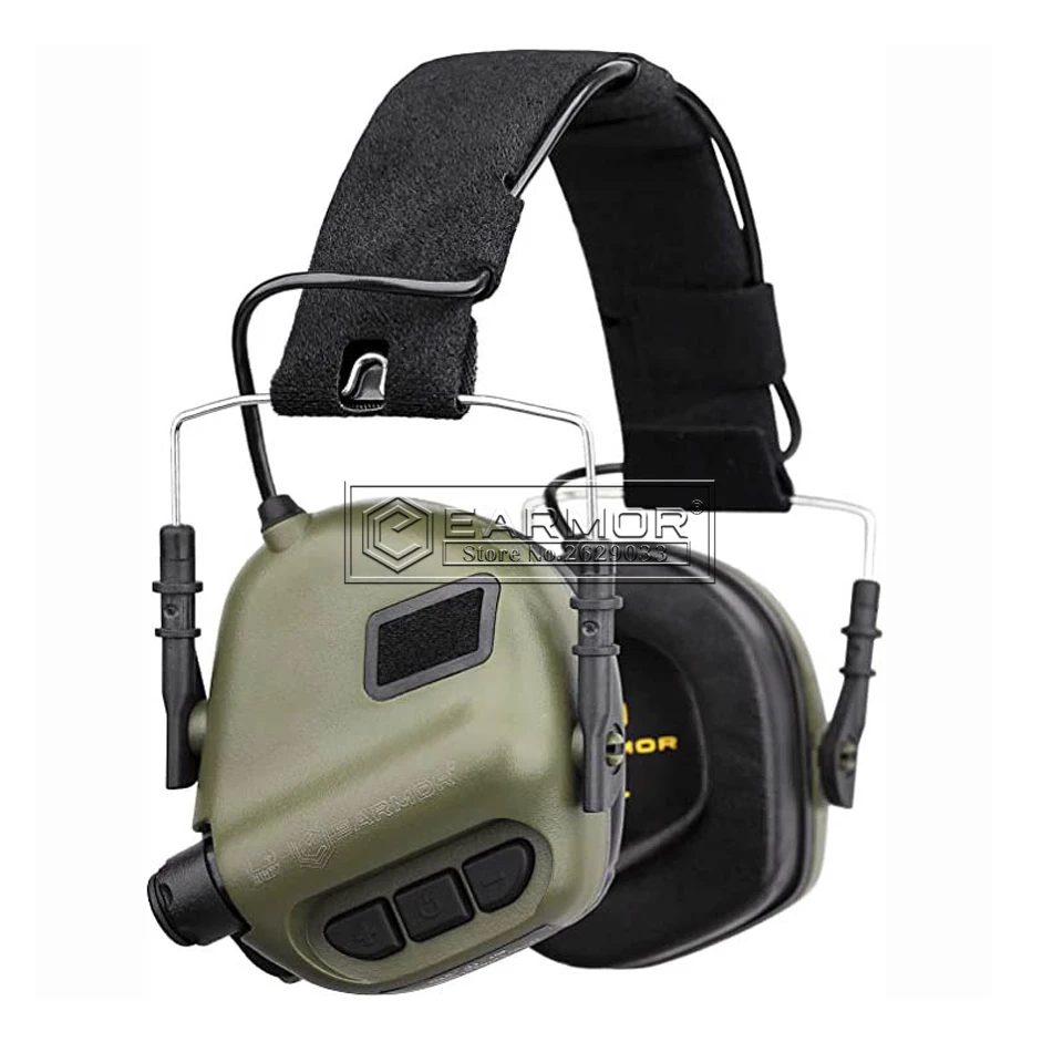 EARMOR 전술 헤드셋, M31 Mod4 슈팅 항공 헤드폰, 소음 방지 이어폰, 군용 소프트 에어 귀 보호, 신제품|전문가용 ...