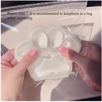 Squishy Transparent Oversized Cat Paw Fidget Toy Slow Rebound Stress Relief Pinch Soft Squeeze Toy for Kids Adults Holiday Gifts 2
