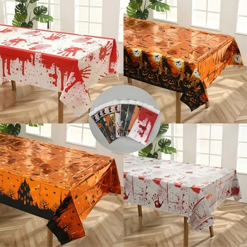Halloween Skeleton Tablecloth 1