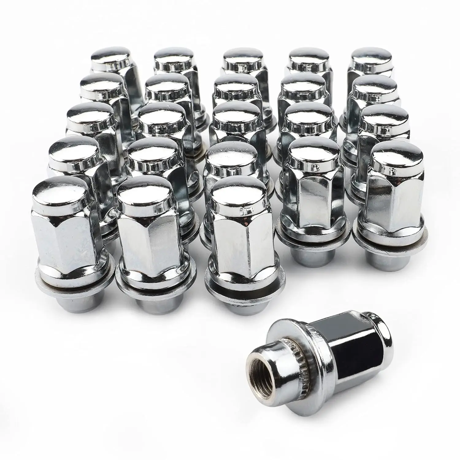 47mm heght m12x1 5 wheel nuts13 16 hex mag washer style lug nuts for