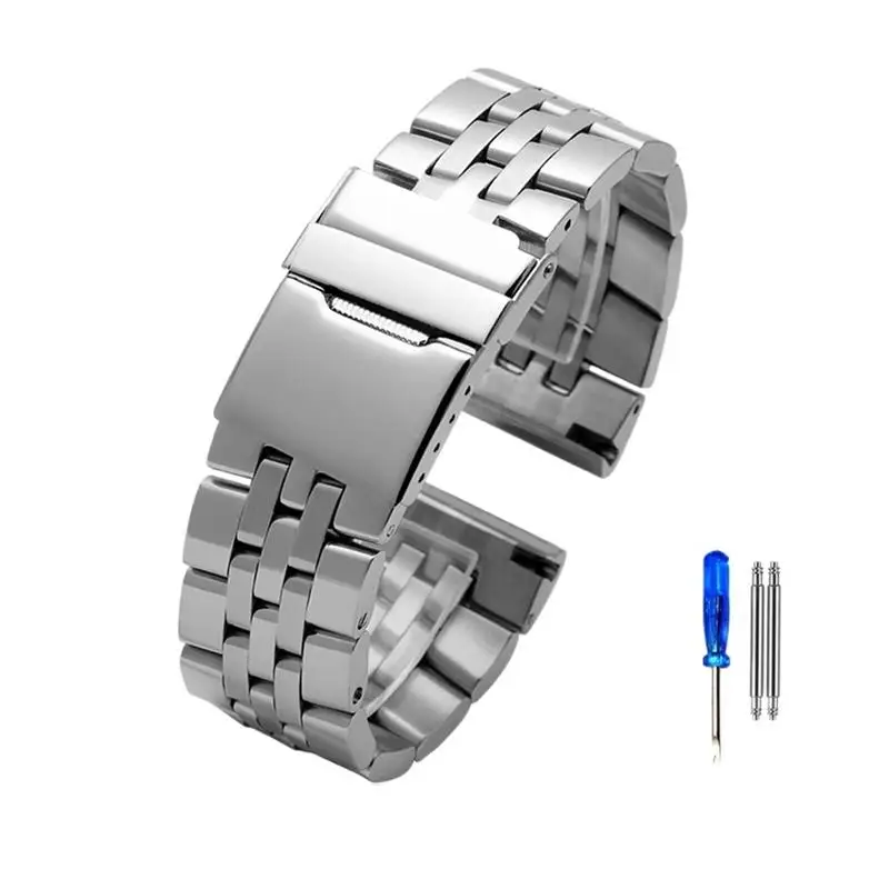 

HAODEE The wristband is suitable for Breitling stainless steel Avenger super ocean men thin steel band 22mm 24mm