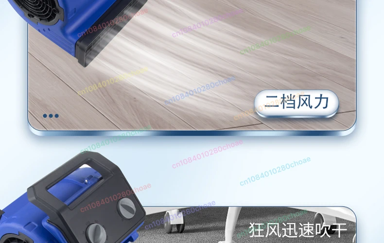 220V Fan Hair Dryer Blower High Power Commercial Household Floor Carpet Dryer De