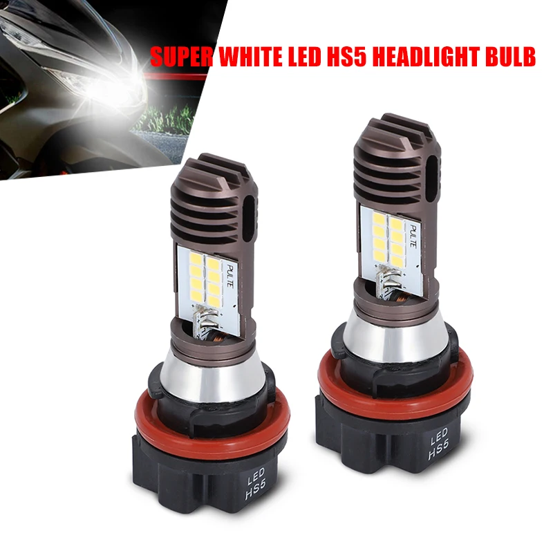 

Motorcycle LED HS5 Headlight Bulb for Honda PCX125 PCX150 Suzuki King Quad 300 400 450 500 700 750 Quadracer Vinson