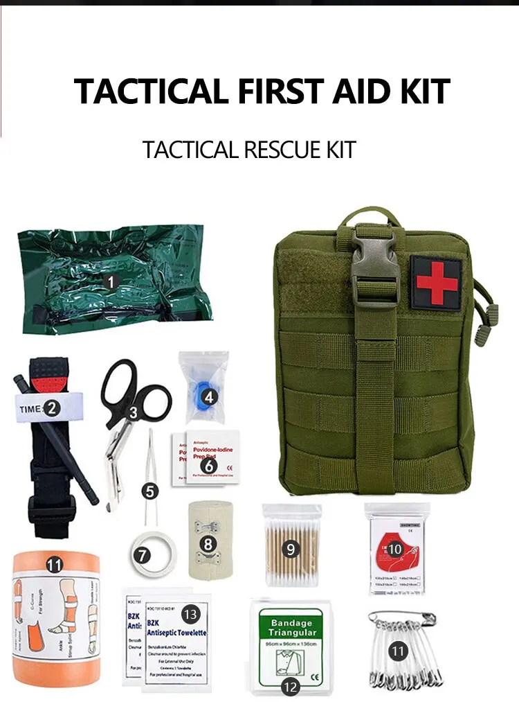 FirstAidKitBagPortableTacticalEmergencyTravelSurvivalRescue