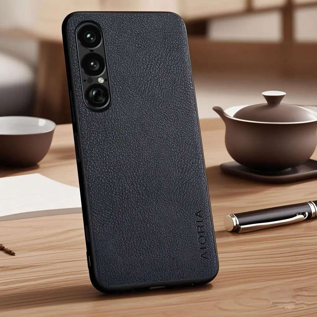Vegan Lychee Pebbled Leather Phone Case Cover