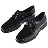 Europe Trend Black Dancer Shoe Popping Hip Hop Dance Suede Patent Genuine Leather Shoes Locking Poppin Performance Shoes White 6