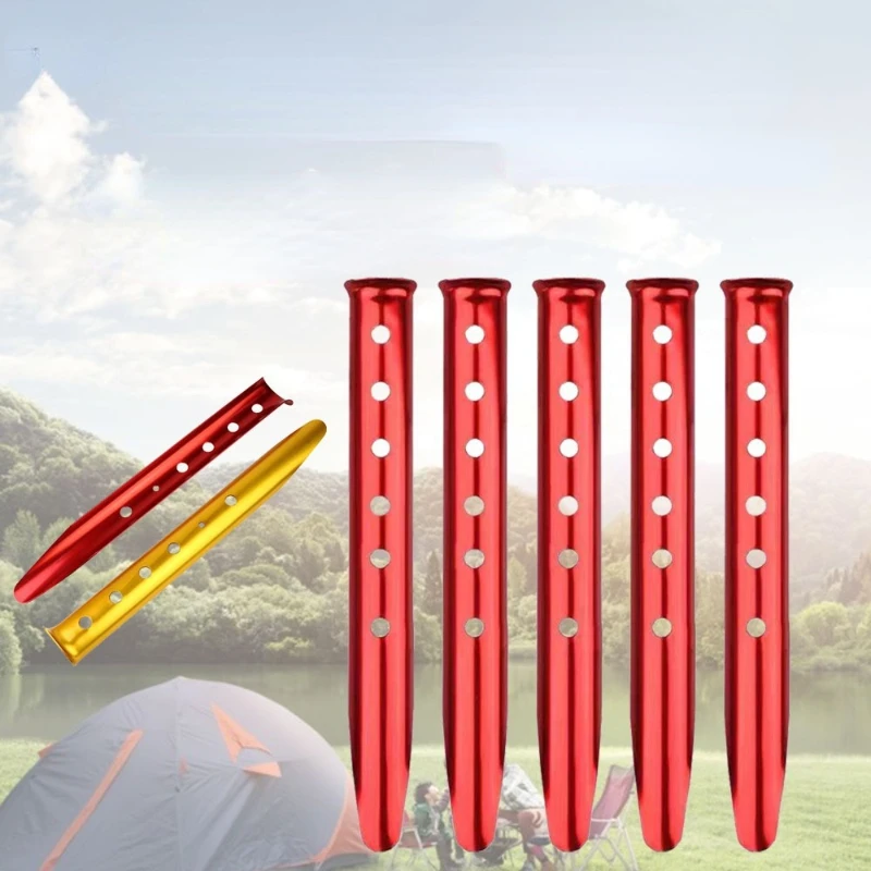 

Outdoor Beach Ground Nails Sky Curtain Windproof Fixed Camp Nails Aluminum Alloy U-shaped Camping Tent Snow Nails