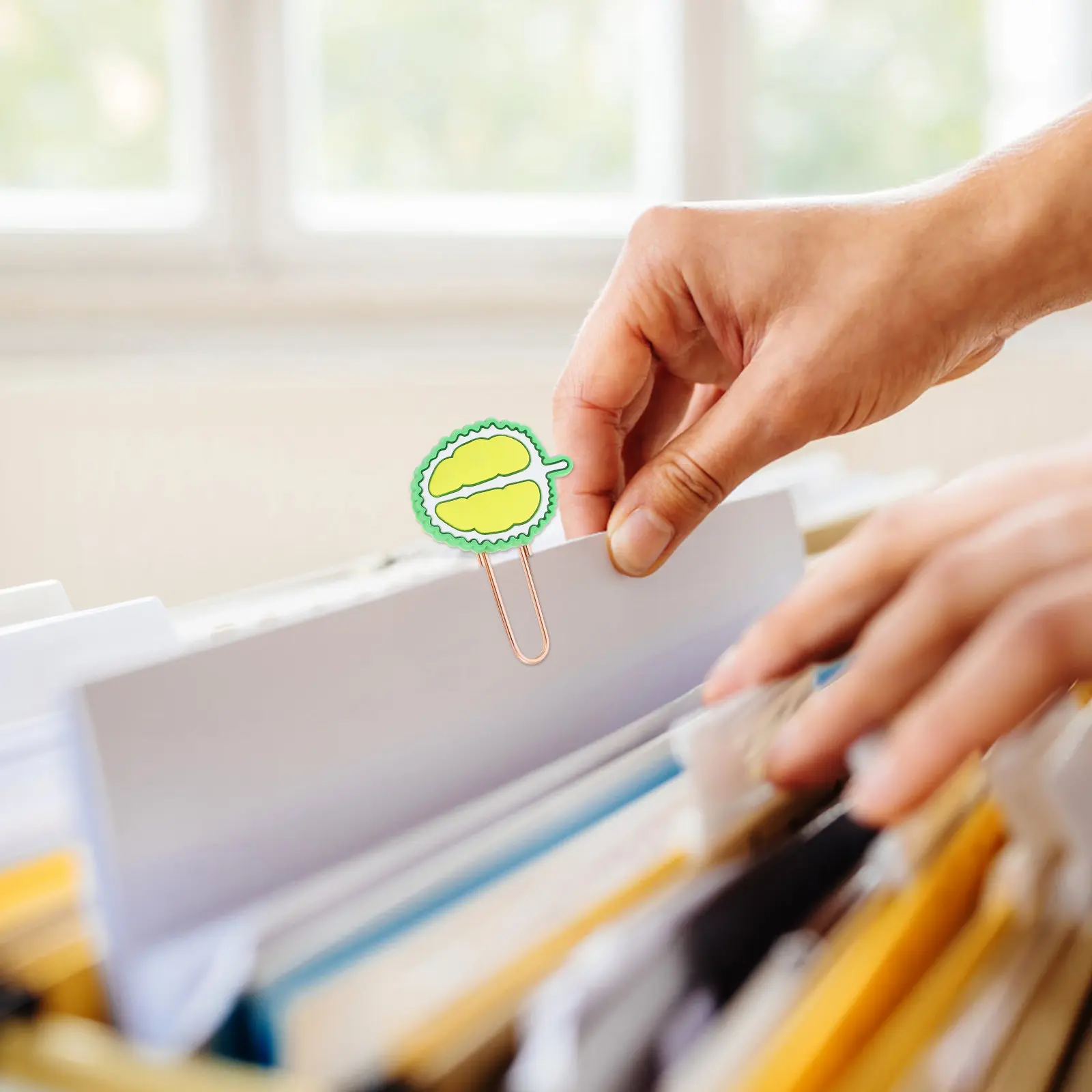 10Pcs 강력한 비 변형 금속 종이 클립 북마크 클립 교사 사무실을위한 장식 재미있는 종이 클립 북마크