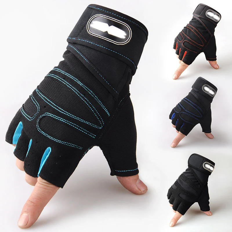 Gants de gymnastique et de Fitness pour hommes et femmes, pour l'entraînement de poids lourds, antidérapants, musculation, Support de poignet étendu, gants de cyclisme pour vélo