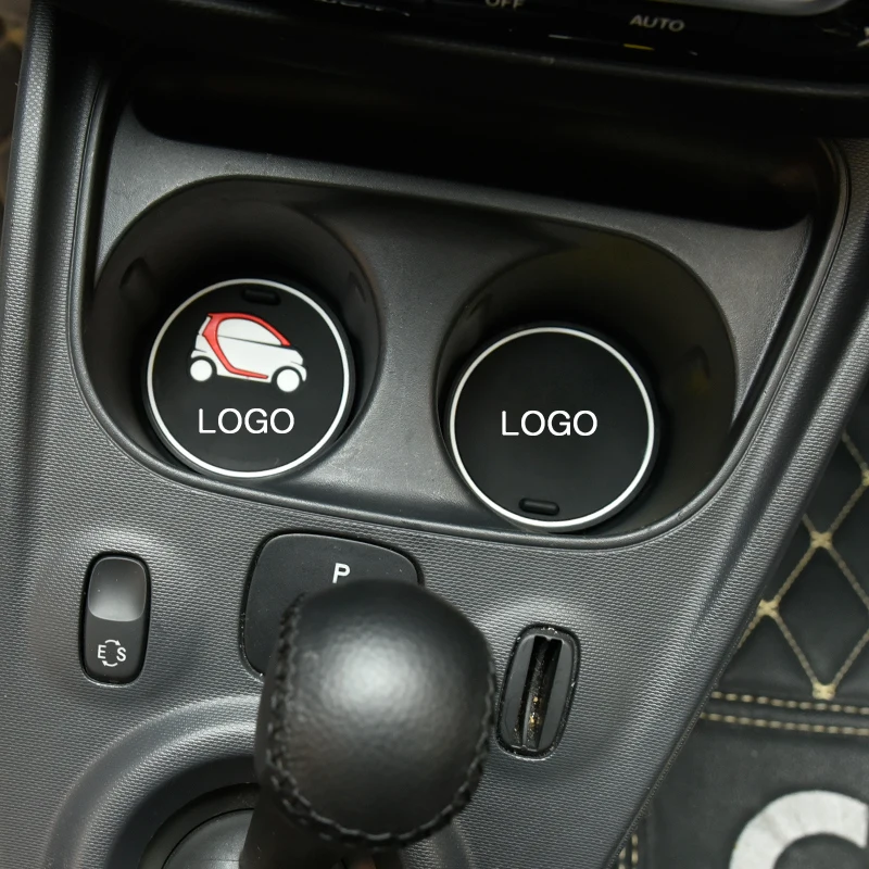 Per Mercedes Smart 453 Water Cup Holder Mat Door Slot Mat Silicone Interni In Pelle Slot Mat Tappetino Anti-Sporco E Antiscivolo