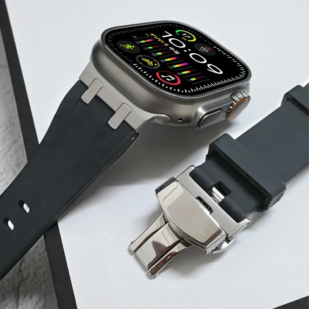 Titanium Color Silicone Watchband Bracelet