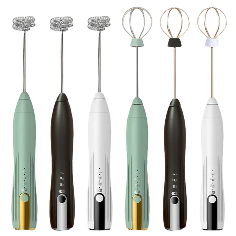 TYPE-C 믹싱 헤드가 있는 전기 에그 비터 미니 폼 믹서, USB 충전식 무선, 라떼, 카푸치노, 핫 초콜릿, 1500mAh