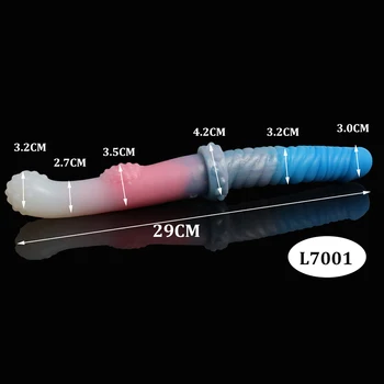 QKKQ Long Double Dildo Vaginal Anus G-Spot Orgasm Masturbators Soft Lesbian Sex Toys For Female Male Anus Plug Sex Products 4