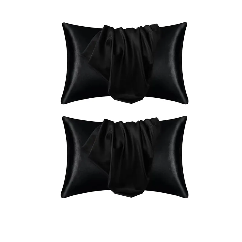 Luxurious 100% Silk Pillowcase - Silky Satin Hair Beauty & Comfort Pillow Cover for Home Decor (1 or 2 Pack)