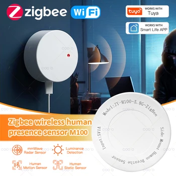 ZigBee Wifi MmWave Human Presence Motion Sensor Radar Wave Human Detector Motion Detector Tuya Hub Smart Life Home Automation 1