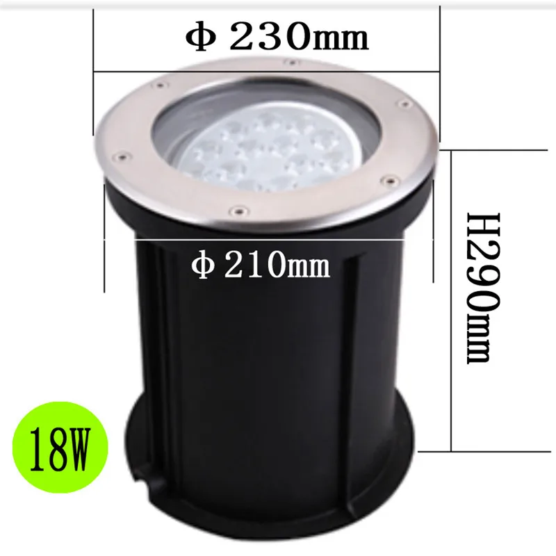 Description Picture 4 of itemAdjustable Angle Underground Lamp Stainless Steel Buried Light Waterproof Embedded Ground Spotlight Garden Yard Decor 15W 18W