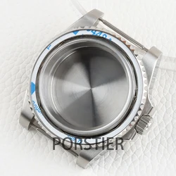 Stainless Steel 40mm Yacht Watch Case with Sapphire Glass & Rubber Strap - 100m Waterproof (A4 only case)