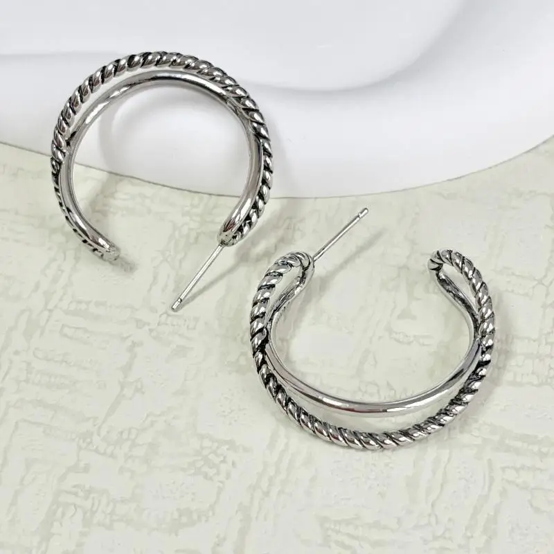 HSC DY Classic Lady 2023 Stud 14-carat Gold-plated Silver Lady Buckle Gift