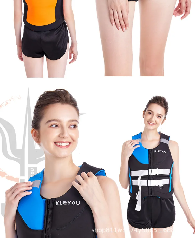 Premium-Schwimmweste für Erwachsene, Neopren-Schwimmweste, Surf, Floß, Kajak, Angeln, Jetski, Wassersport, Schwimmen, Super-Auftrieb – Detail 37